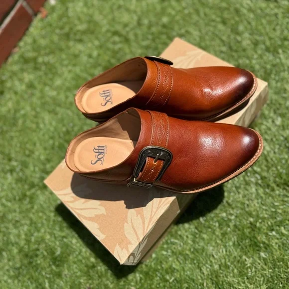 Söfft Adara Italian Leather Mules • Bourbon • US 9 • 2″ Heel • Arch Support - Picture 2 of 16